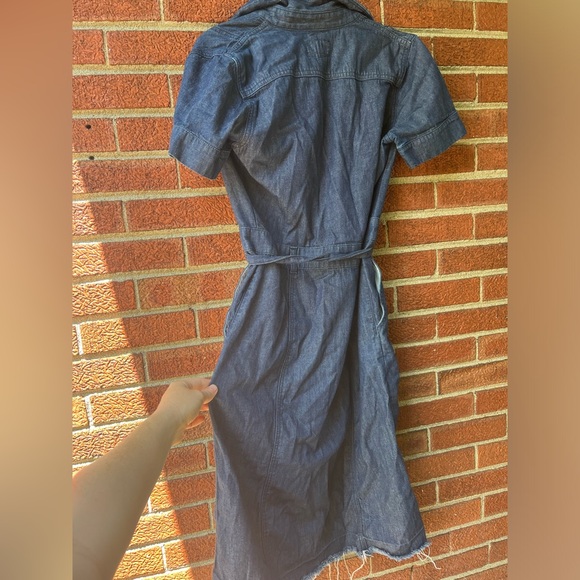 Current/Elliott Knee Length Denim Button Down Dress Size 2 - Picture 7 of 7